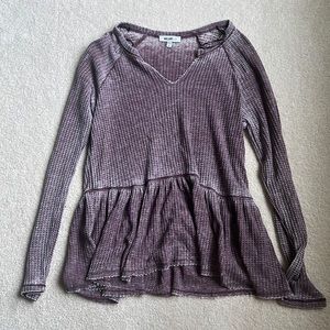 Purpleish waffle shirt